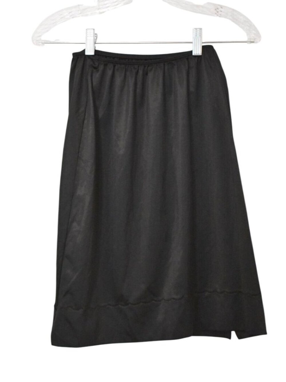 VTG Woman's 1970's Sears "The Doesn't Slip" Black Half Skirt Slip Size M
